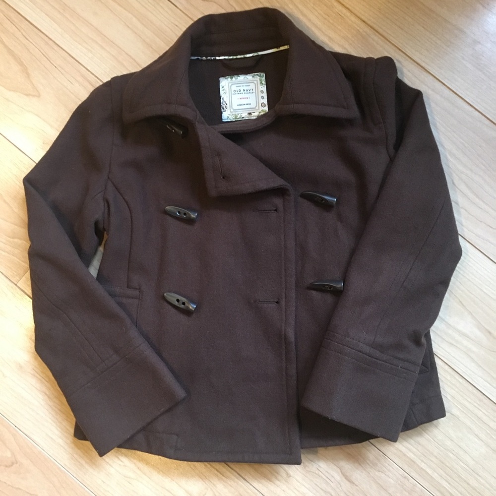 Old navy brown pea coat